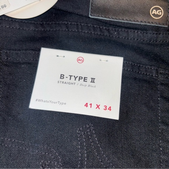 AG B-Type II Black Jeans 41x34 NWT $198 - Picture 10 of 11